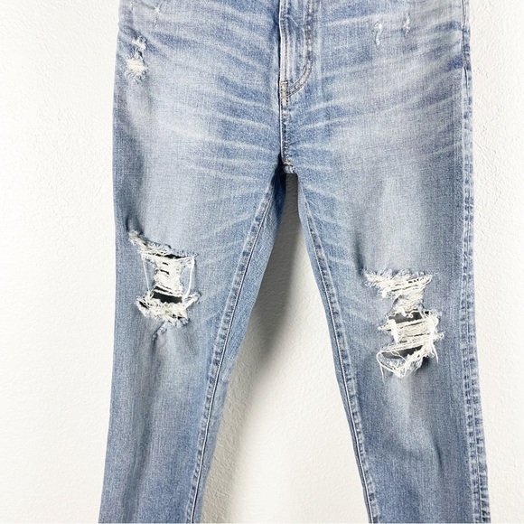 Moussy Vintage Carter Friend High Rise Waist Slim Ripped Jeans in Blue Size 25 - Picture 4 of 10
